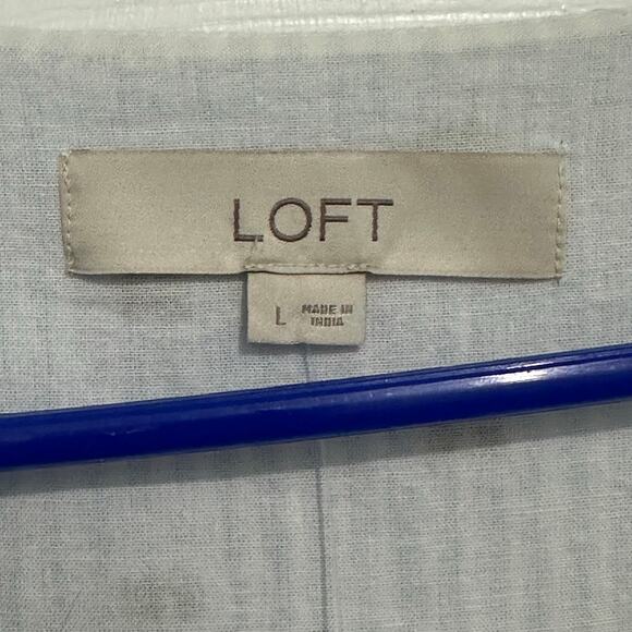 Loft wrap, dress floral stripe, nautical size large new lined - Picture 4 of 12